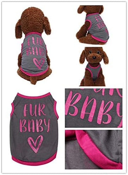 Wakeu Set of 4 Puppy Clothes for Small Dogs Boy Summer Shirt for Chihuahua Yorkies Male (B, X-Small)