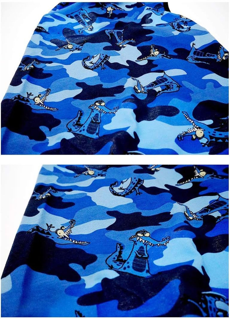 Pet Dog Summer Vest, Flamingo Pattern Cute Teddy French Bulldog Dog 100% Cotton Fashion T-Shirt Breathable Sleeveless Summer Dog Clothes for Small Medium Dogs Puppy, Blue