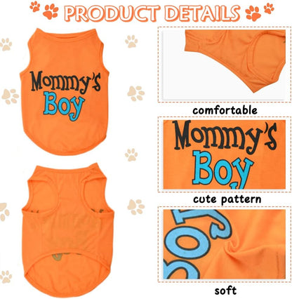 4 Pieces Thanksgiving Dog Clothes Pet Puppy Shirt Vest Cute Warm Clothing I Love Mommy'S Yorkie Chihuahua Outfit Cat Doggie Costumes (X-Small/2.0-3.3 LB)
