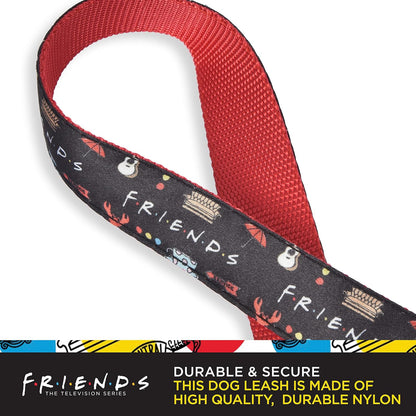 Friends TV Show Dog Leash - Iconic Graphics, 48 Inch, Easily Attaches to Collar or Harness