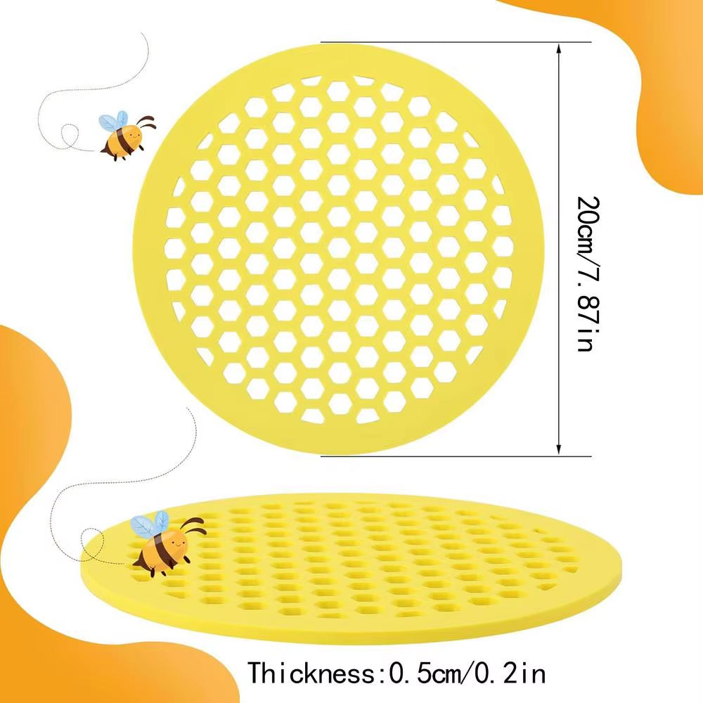 1Pcs Yellow Floating Bee Island Tray Butterfly and Bee Water Feeder for Garden Pond Decoration, Bee Insect Drinking Tray