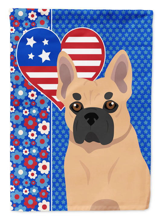 Fawn French Bulldog USA American Garden Flag