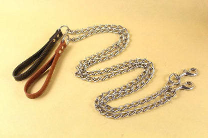 Durable Dog Leash With Anti-Bite Chain - Secure And Stylish Walks For Your Pup!