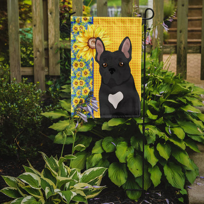 Summer Sunflowers Black French Bulldog Garden Flag