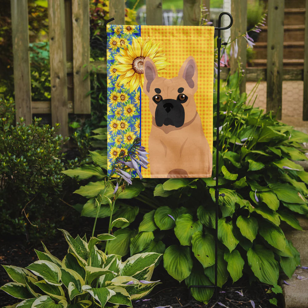 Summer Sunflowers Fawn French Bulldog Garden Flag