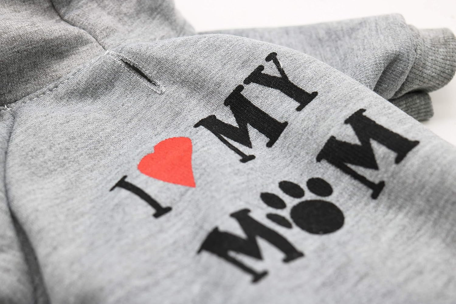 Dog Shirts I Love My Mom Dog Tshirt Small Dog Clothes Boy, XS, Grey