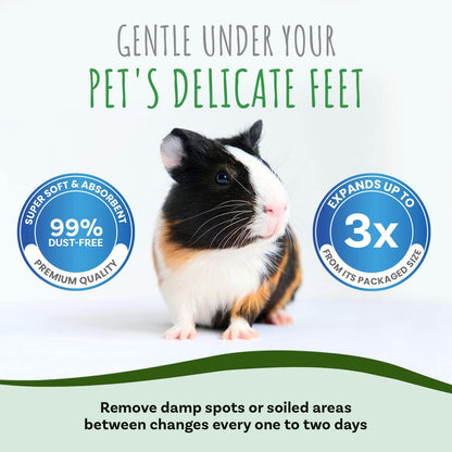 Brown Natural Paper Bedding, Soft Animal Bedding with Odor Control for Guinea Pig, Rabbit, Hamster, or Bunny, Cage Accessories, Made in the USA, 178L (2 Pack)