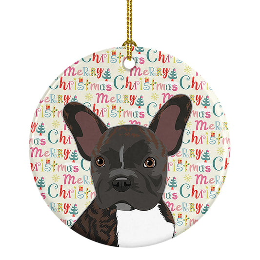 French Bulldog Brindle #2 Christmas Ceramic Ornament
