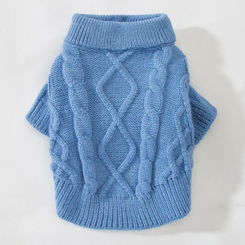 Cozy Knitted Ribbed Pet Sweater For Small Dogs And Cats
