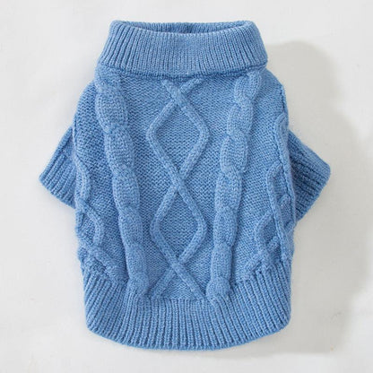 Cozy Knitted Ribbed Pet Sweater For Small Dogs And Cats