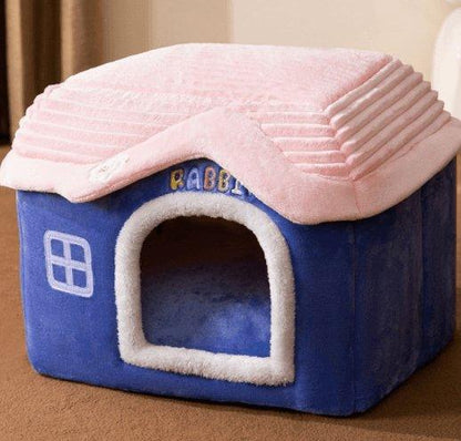 Cozyfold Pet House: Foldable Winter Bed & Enclosed Cave For Dogs And Cats