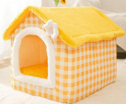 Cozyfold Pet House: Foldable Winter Bed & Enclosed Cave For Dogs And Cats