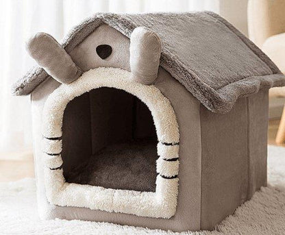 Cozyfold Pet House: Foldable Winter Bed & Enclosed Cave For Dogs And Cats