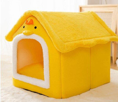 Cozyfold Pet House: Foldable Winter Bed & Enclosed Cave For Dogs And Cats