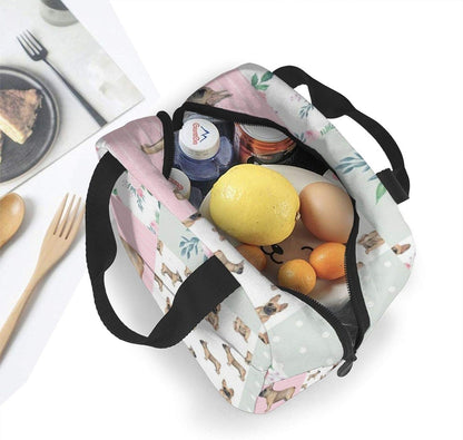 Frenchie Watercolor French Bulldog Dog Frenchie Dog Wholecloth Lunch Bag Tote Bag Lunch Bag for Women Lunch Box Insulated Lunch Container