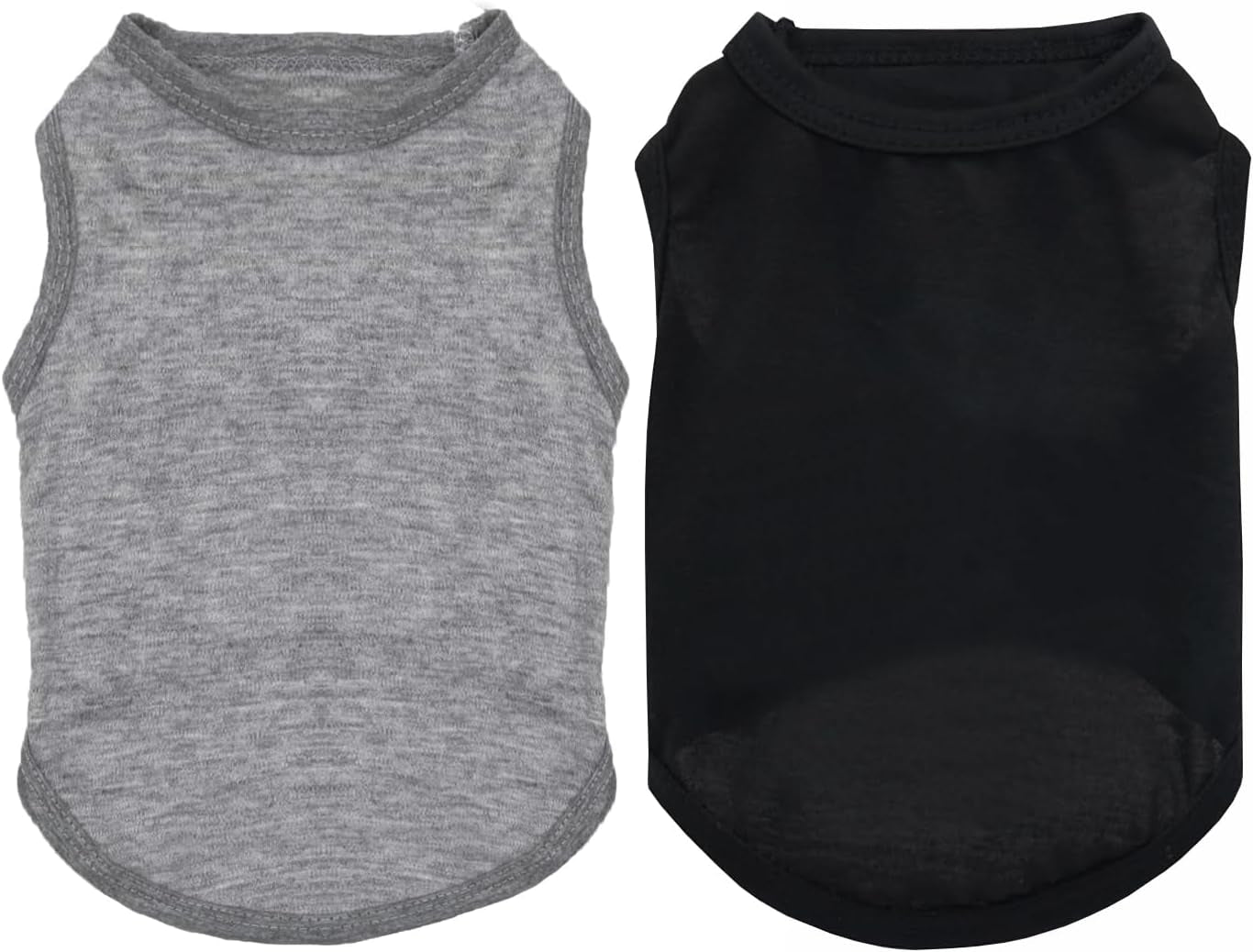 2 Packs Dog Shirts Blank Clothes Plain Dog Shirt for Small Dog Cotton Pet Clothes Apparel Fit for Small Extra Small Medium Dog Cat (X-Small)