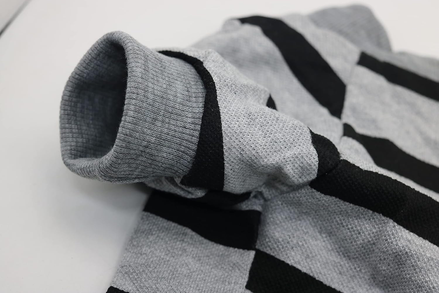 French Bulldog & Boston Terrier Clothes: Boys' Small Dog Striped T-Shirt, Grey