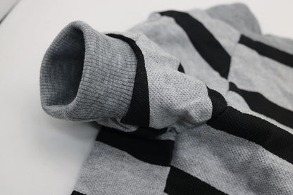 French Bulldog & Boston Terrier Clothes: Boys' Small Dog Striped T-Shirt, Grey