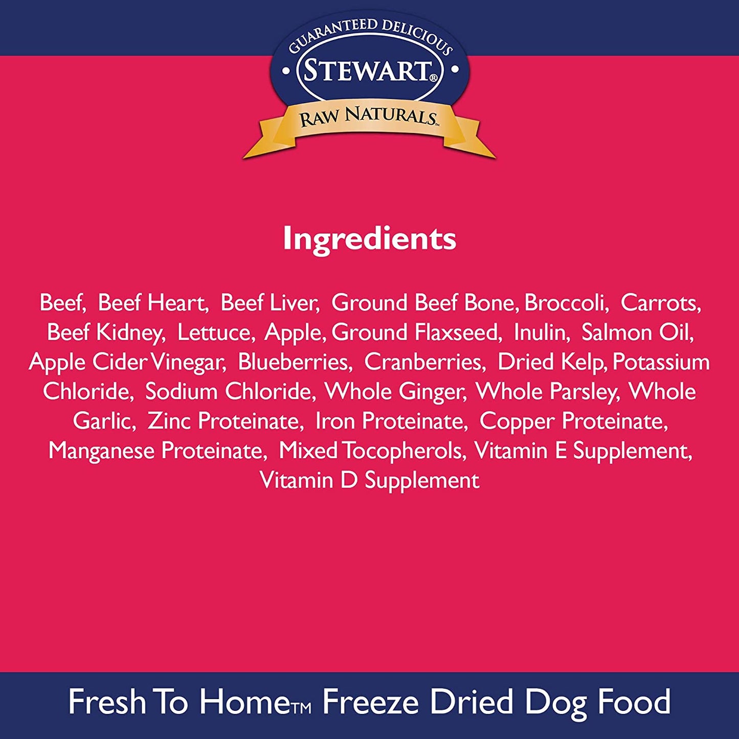 Raw Naturals Freeze Dried Dog Food Grain Free Made in USA with Beef, Fruits, & Vegetables for Fresh to Home All Natural Recipe, 24 Oz.