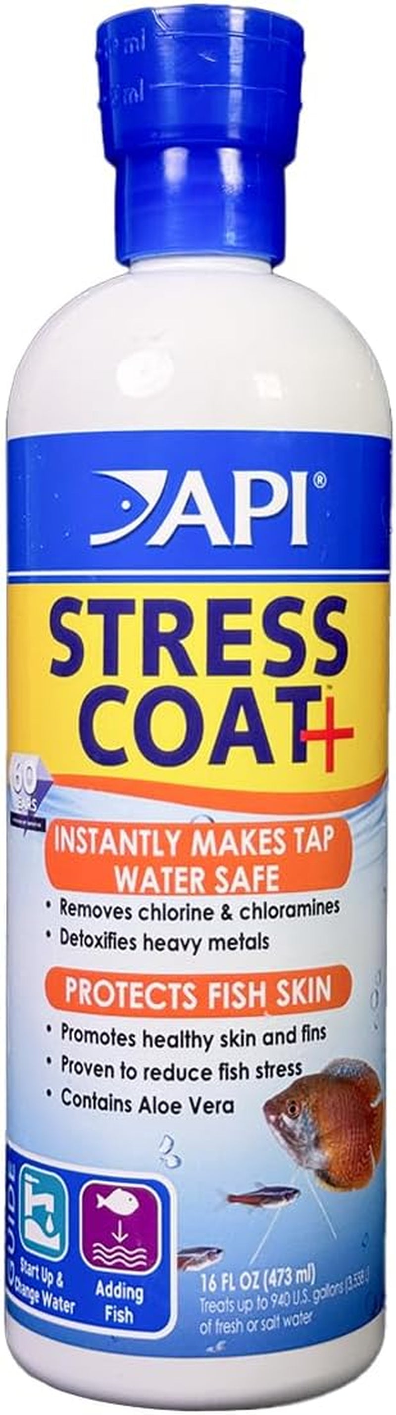 STRESS COAT Aquarium Water Conditioner 16-Ounce Bottle