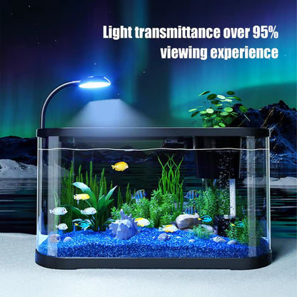 2025 Aquarium Kit Small Betta Fish Tank for Beginners Desktop Beginner Aquarium Household Fish Bowl for Betta Tortoise Frog