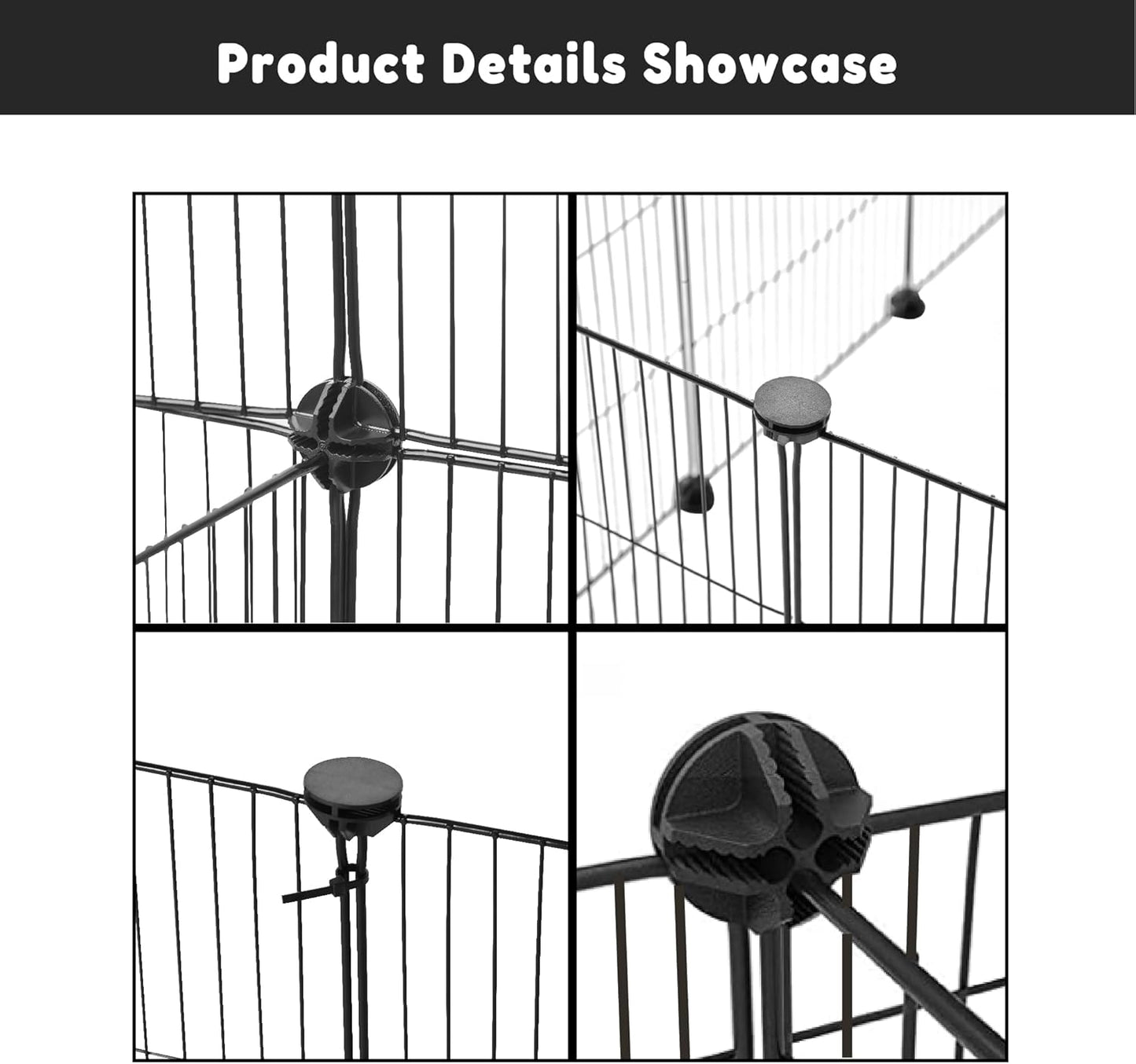 Guinea Pig Cages Small Animal Playpen, Small Animal Cage for Indoor Outdoor Use, Portable Metal Wire Yard Fence for Guinea Pigs, Bunny, Turtle, Hamster, 12 Panels(13.8X13.8)