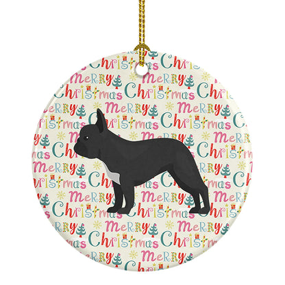 French Bulldog #1 Merry Christmas Ceramic Ornament