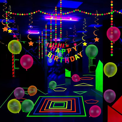 6Pcs/Set Tape Fluorescent Tape Self Adhesive Sticker Reactive Black Light Reactive Photography Home Decor DIY Crafts