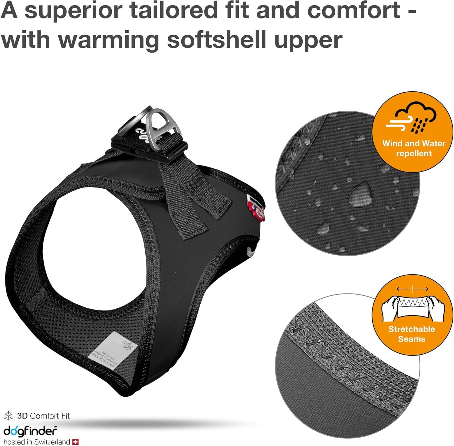 Vest Harness Softshell Black S