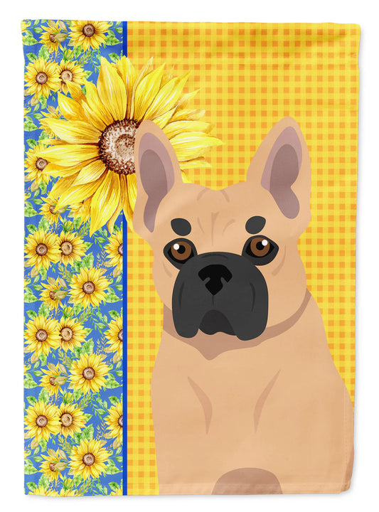Summer Sunflowers Fawn French Bulldog Garden Flag