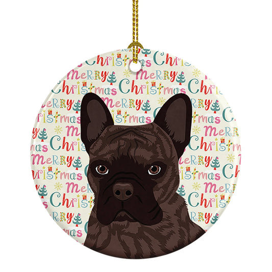 French Bulldog Brindle #1 Christmas Ceramic Ornament