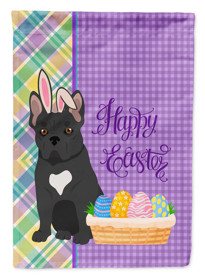Black French Bulldog Easter Garden Flag