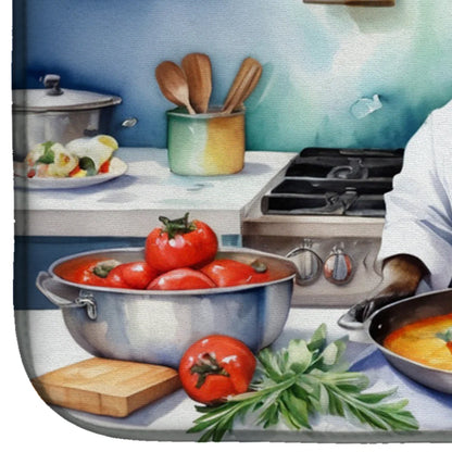 French Bulldog the Chef Dish Drying Mat