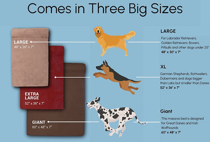Barker Beds Giant Orthopedic Dog Bed for Large Dogs - 7" Thick Washable XL Mattress with Microsuede Cover - Durable Big Dog Bed - Water-Resistant, Machine Washable - Made in USA (Chocolate)